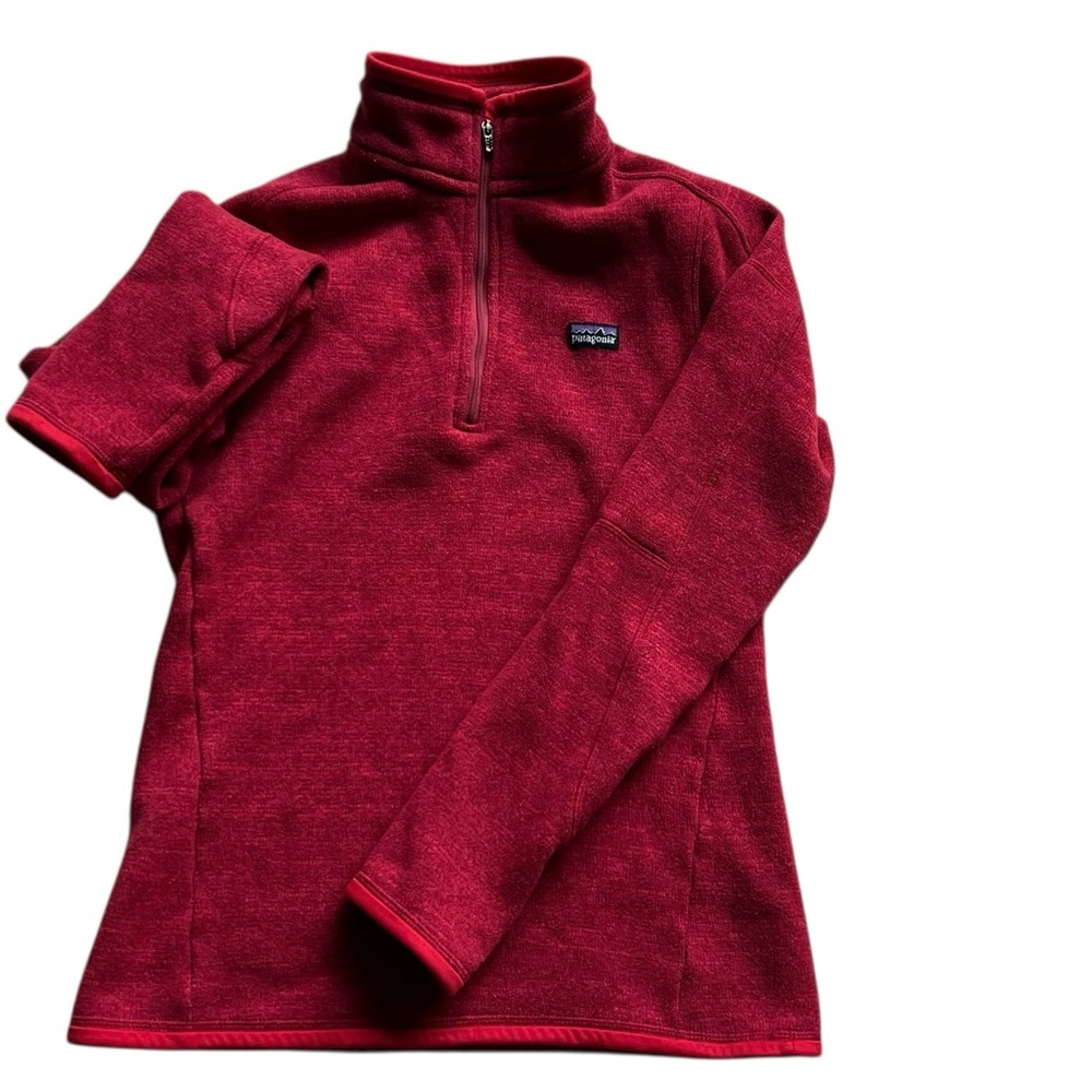 Patagonia Better Sweater 1/4 Zip Fleece Pullover Red Size XS - Picture 3 of 11